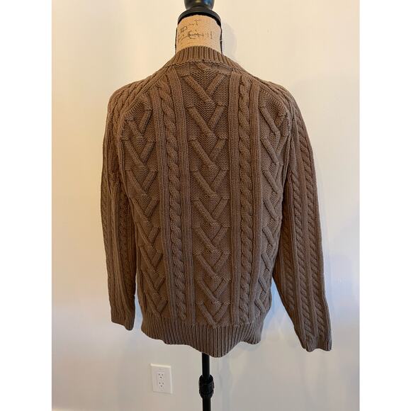 Express Brown Cable Knit Thick Sweater Size Large - Picture 2 of 3